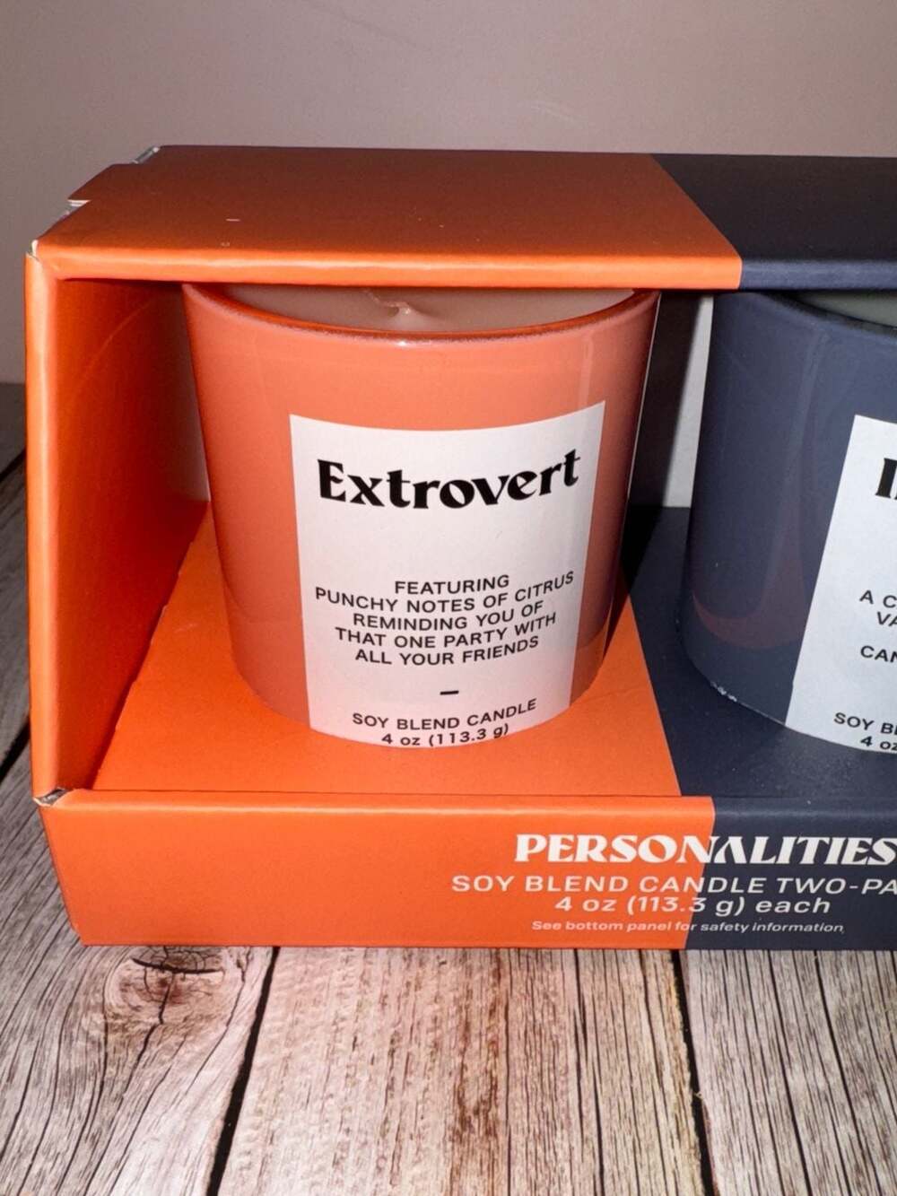 Room Essentials Personalities Soy Blend Candle 2-Pack Introvert and Extrovert - Picture 4 of 5
